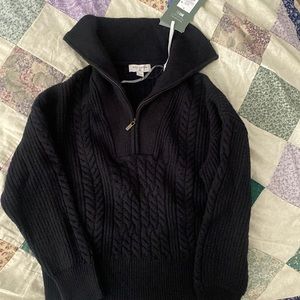 Nili Lotan x Target black half zip sweater S